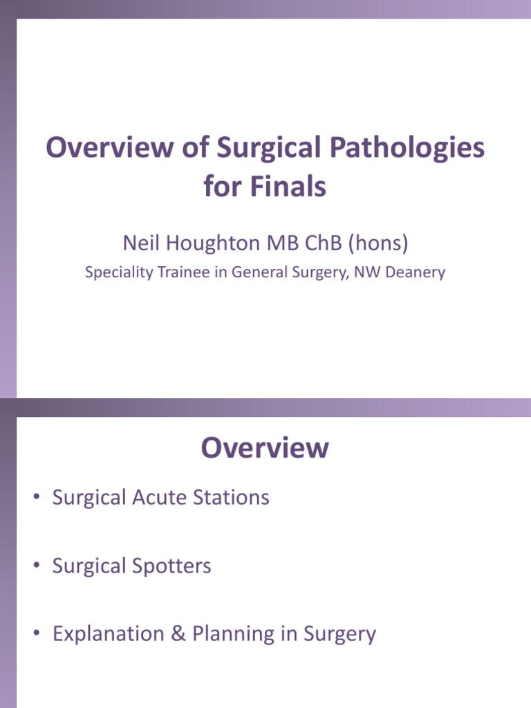 Overview of Surgical Pathologies Dec14 | PDF