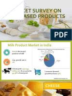 Market Survey On Milk Based Products: Moksha Chib 13FET1003