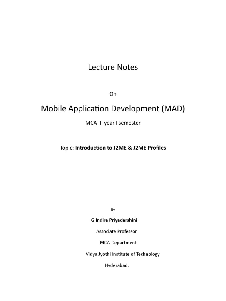Mobile Application Development | PDF | Java (Programming Language ...