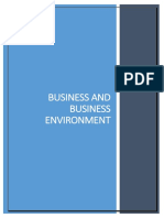 Business and Business Environment