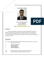 Curriculum Vitae: Name: Ahmed Alsharbati Phone: 38889255 Nationality: Bahraini Email: Objective