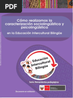 Cómo Realizamos La Caracterización Sociolingüística y Psicolíngüística en La Educación Intercultural Bilingüe