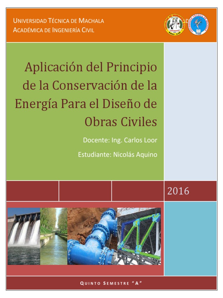 Aplicación Del Principio de Conservación de La Energía