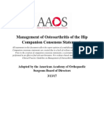 Management of Osteoarthritis of the Hip Companion Consensus Statements_3.13.17