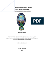 Universidad Mayor de San Andrés Facultad de Agronomía Carrera Ingeniería Agronómica