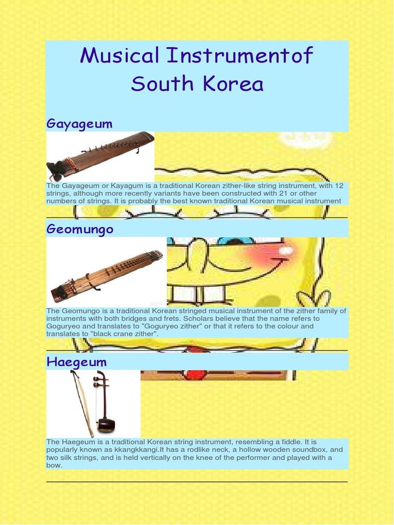 Traditional Korean Musical Instruments | PDF | Art