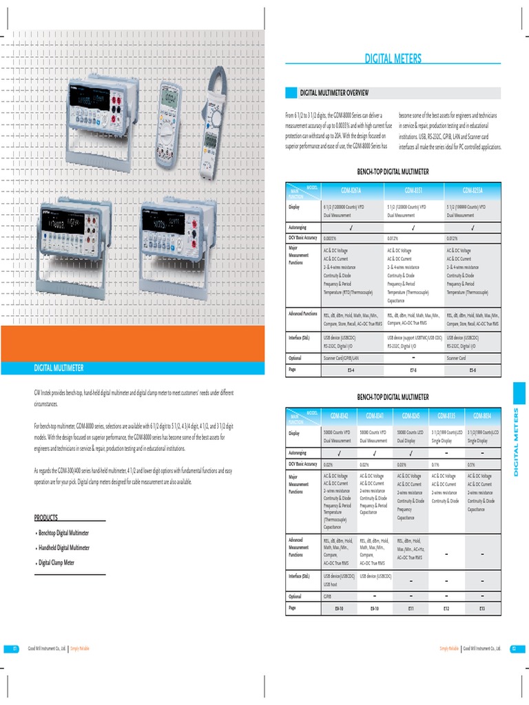Bench-Top Digital Multimeter Guide | PDF | Equipment | Electricity