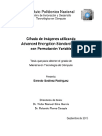 Cifrado de Imágenes Utilizando Advanced Encryption Standard (AES) Con Permutación Variable PDF