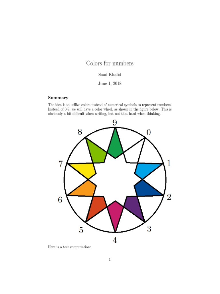 May 2018 Color Number Language | PDF | Mind | Thought