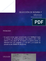 Selección de Bomba y Válvula