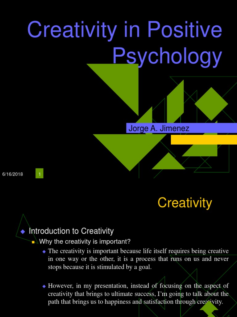 Enhancing Happiness Through Creativity | PDF | Creativity | Happiness