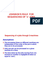 Johnson'S Rule For Sequencing of N' Jobs