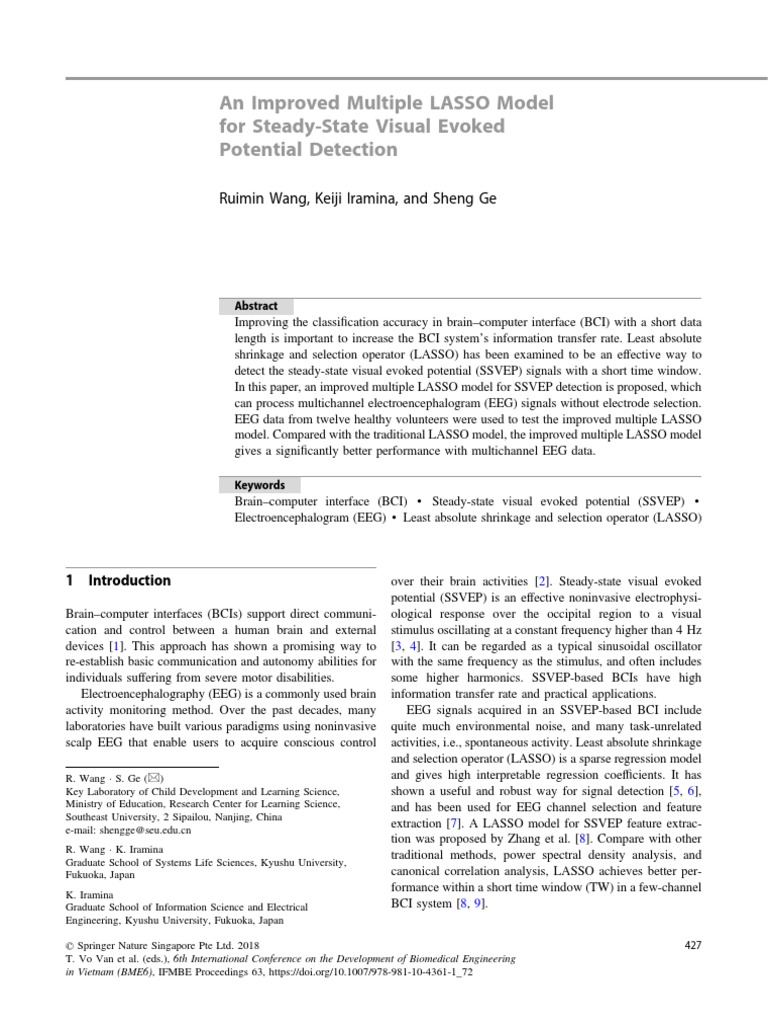 Improved Lasso | PDF | Electroencephalography | Neuroscience