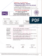 MFM Calibration Certificate