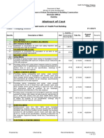 Thalajung Latest Final Revised Estimate Frame Structure Health Post- Water Tank Stand