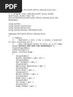 Excel Command VSTO