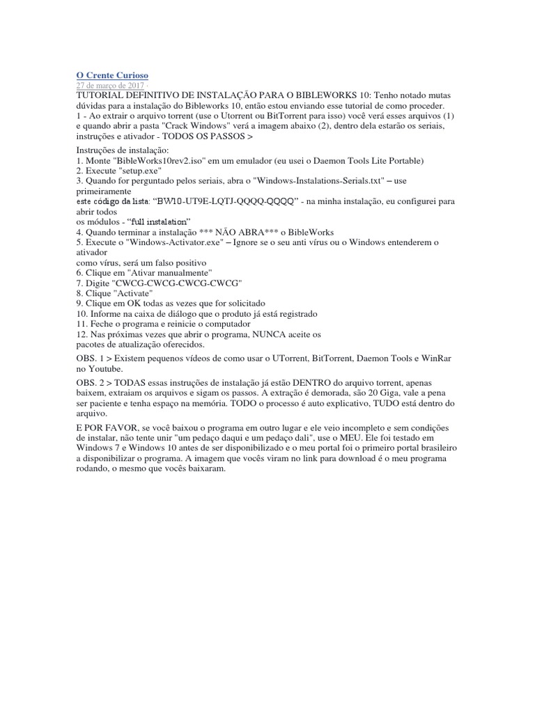 O Crente Curioso | PDF