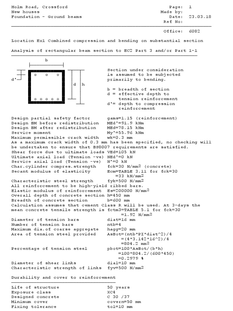 Scale RC-3.5 M Concrete Beam | PDF | Beam (Structure) | Strength Of ...