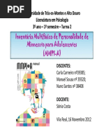 MMPI-A Trabalho Final Carla