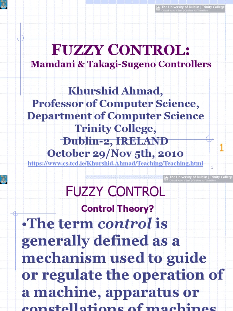 Takagi-Sugeno Fuzzy Control Systems | PDF | Fuzzy Logic | Control Theory