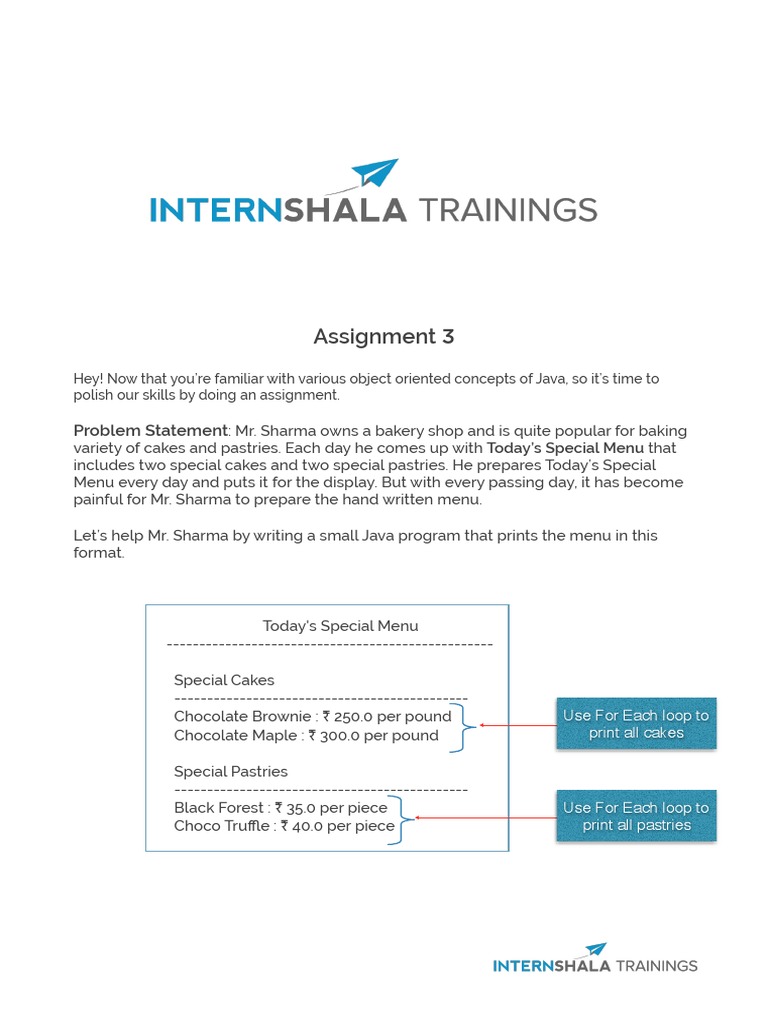 Object Oriented Programming Assignment | PDF | Method (Computer ...