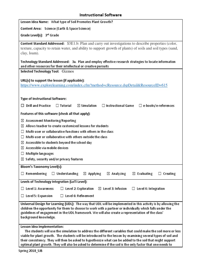Soil Growth Simulation Lesson Plan | PDF | Experiment | Simulation