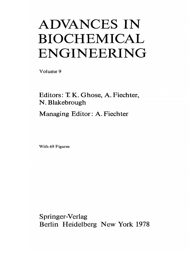 T.K. Ghose, A. Fiechter, N.blakebrough-Advances in Biochemical