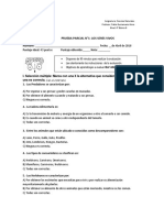 Prueba parcial de Ciencias Naturales sobre seres vivos y ecosistemas para 4° básico