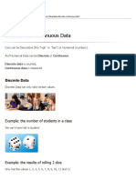 Discret and Continuous Data