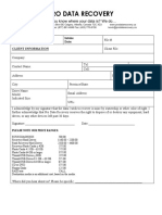 Data Recovery PDR Intake Sheet