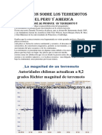Asignacion Sobre Los Terremotos en El Peru y America