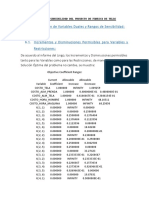 Analisis de Sensibilidad Del Proyecto de Fabrica de Telas