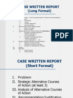 Case Written Report (Long Format)