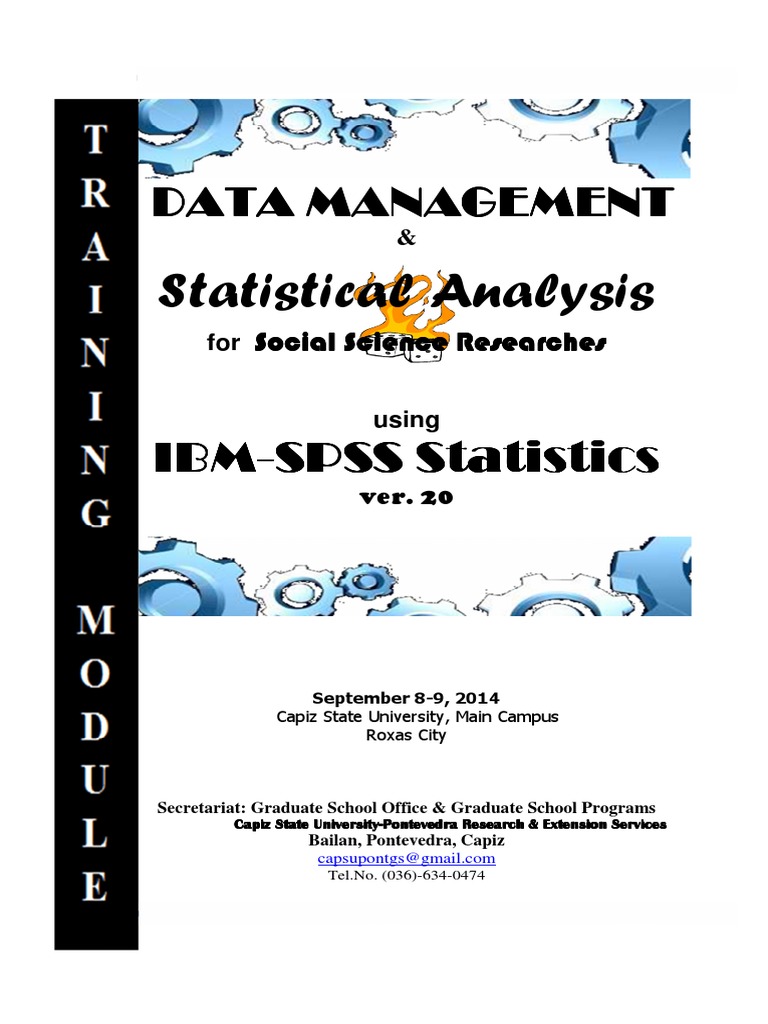 SPSS Data Management for Social Research | PDF | Spss | Sas (Software)