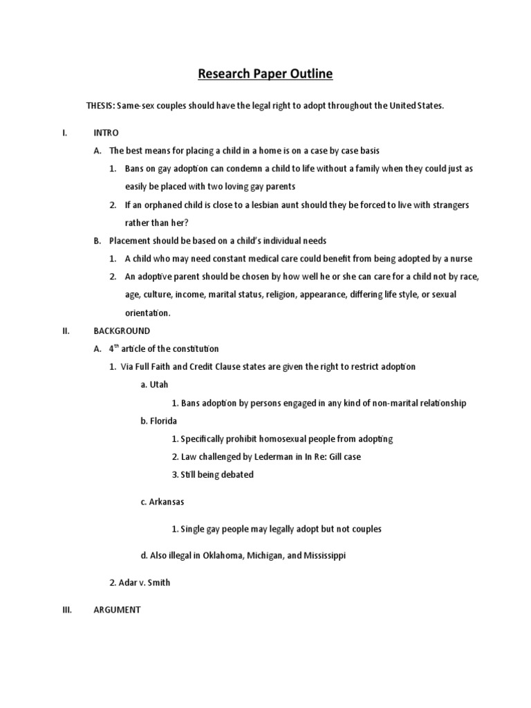 Example of outline topic image