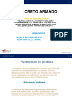 Reutilización de plástico y papel en concreto de bajo costo