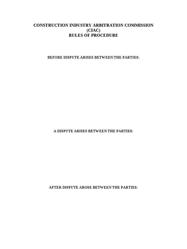 CIAC Rules of Procedure Overview | PDF | Finance & Money Management ...