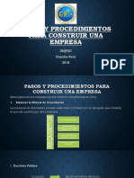 Pasos y Procedimientos Para Construir Una Empresa