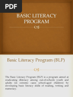 Basic Literacy Program Overview | PDF | Literacy | Communication