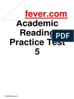 Ieltsfever Academic Reading Practice Test 5 PDF