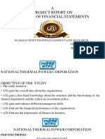 A Project Report On Analysis of Financial Statements