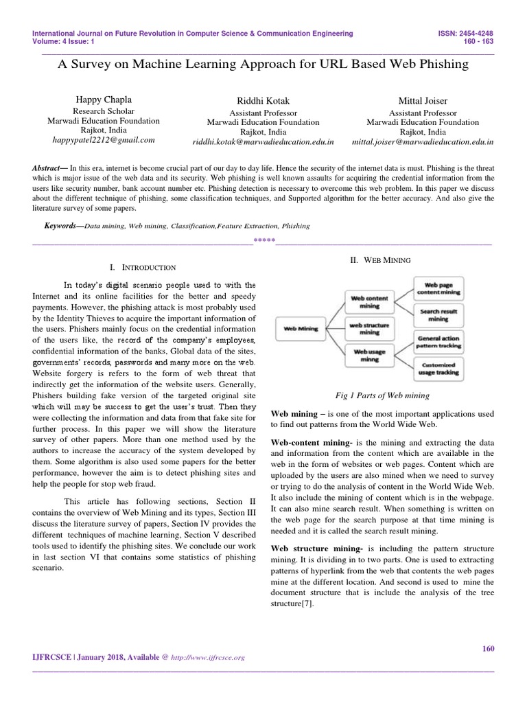 Machine Learning for URL Phishing Detection | PDF | Phishing | Support ...