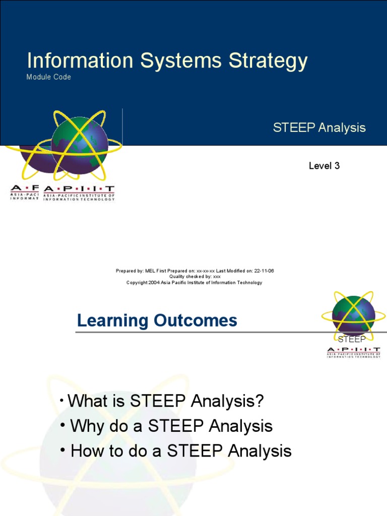 Information Systems Strategy: STEEP Analysis | PDF | Information ...