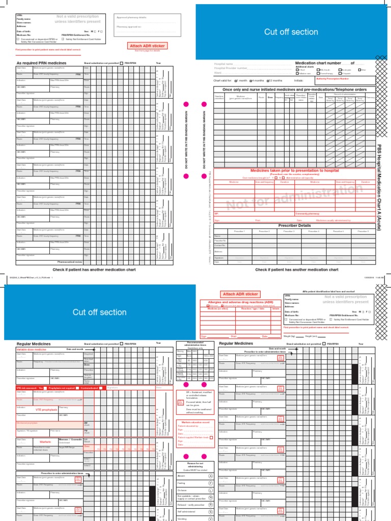 Medication Chart PDF Medical Prescription Pharmacy