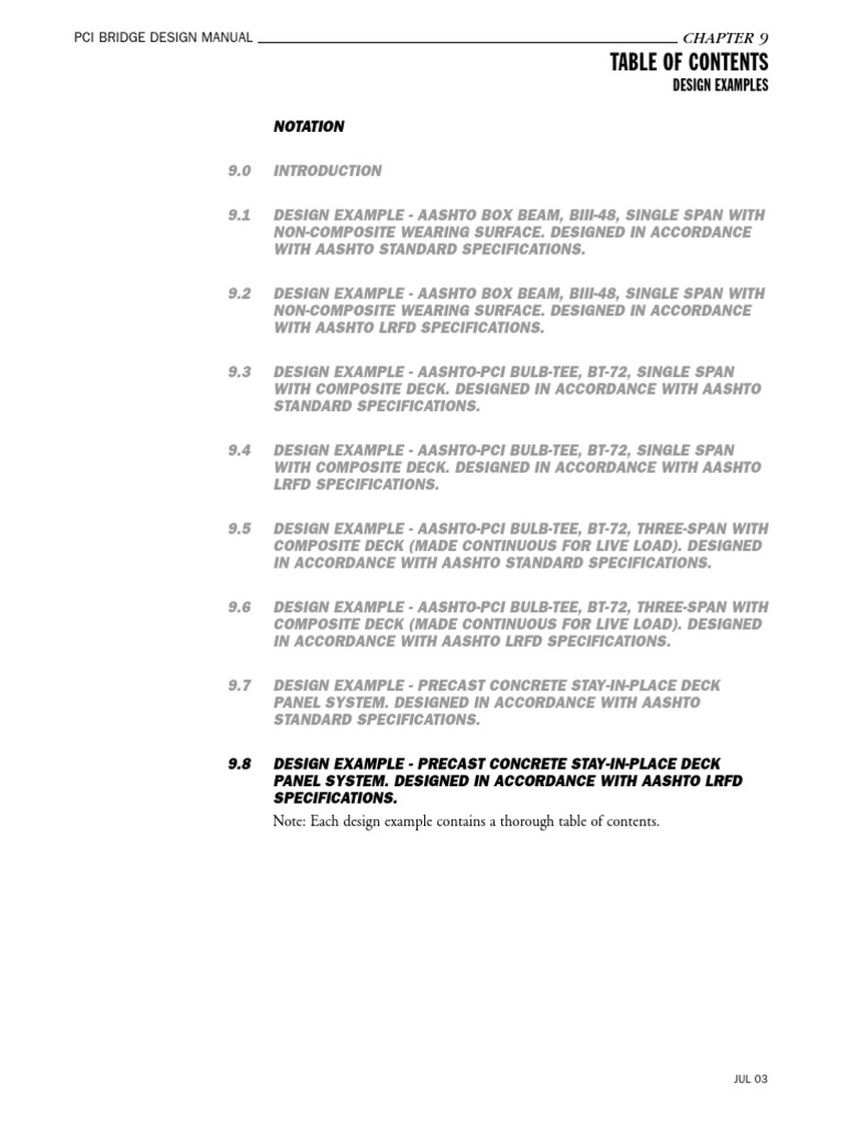 PCI Bridge Design Manual: Chapter 9 | PDF | Bending | Beam (Structure)