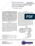 FFT Analysis & Physical Design of Multibit Adders using 3.0 μm SCMOS