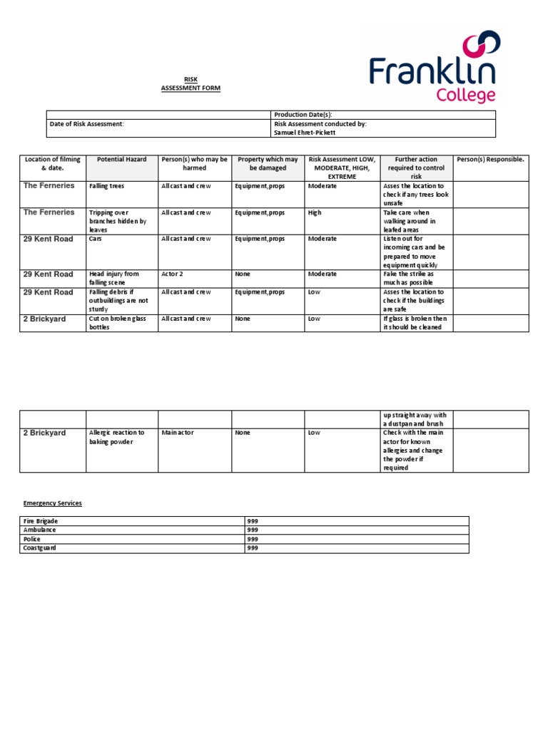 Risk Assessment | PDF | Risk Assessment | Public Safety