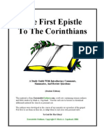 The First Epistle To The Corinthians: A Study Guide With Introductory Comments, Summaries, and Review Questions