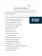 Finding Indirect Objects Worksheet