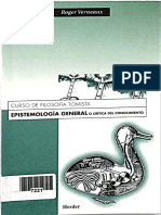 Espistemología General o Crítica Del Conocimiento